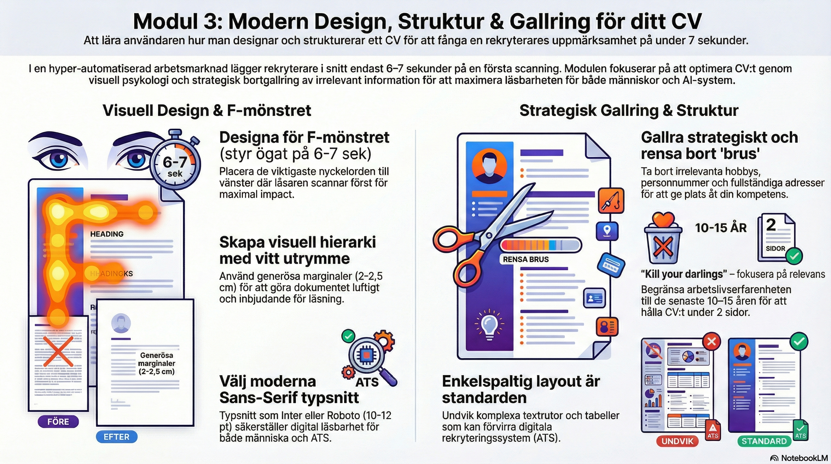 Modern Design, Struktur & Gallring